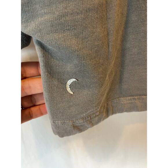 Zyia Active Women's gray crop top drawstring small oversized fit casual summer - Picture 3 of 7